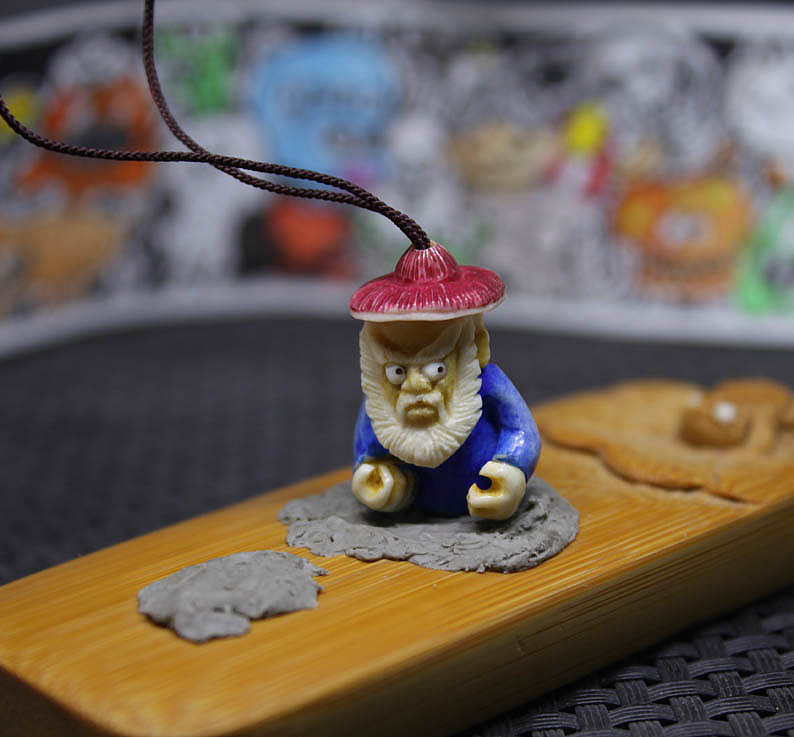 鹿角根付作品 豹子头全都要