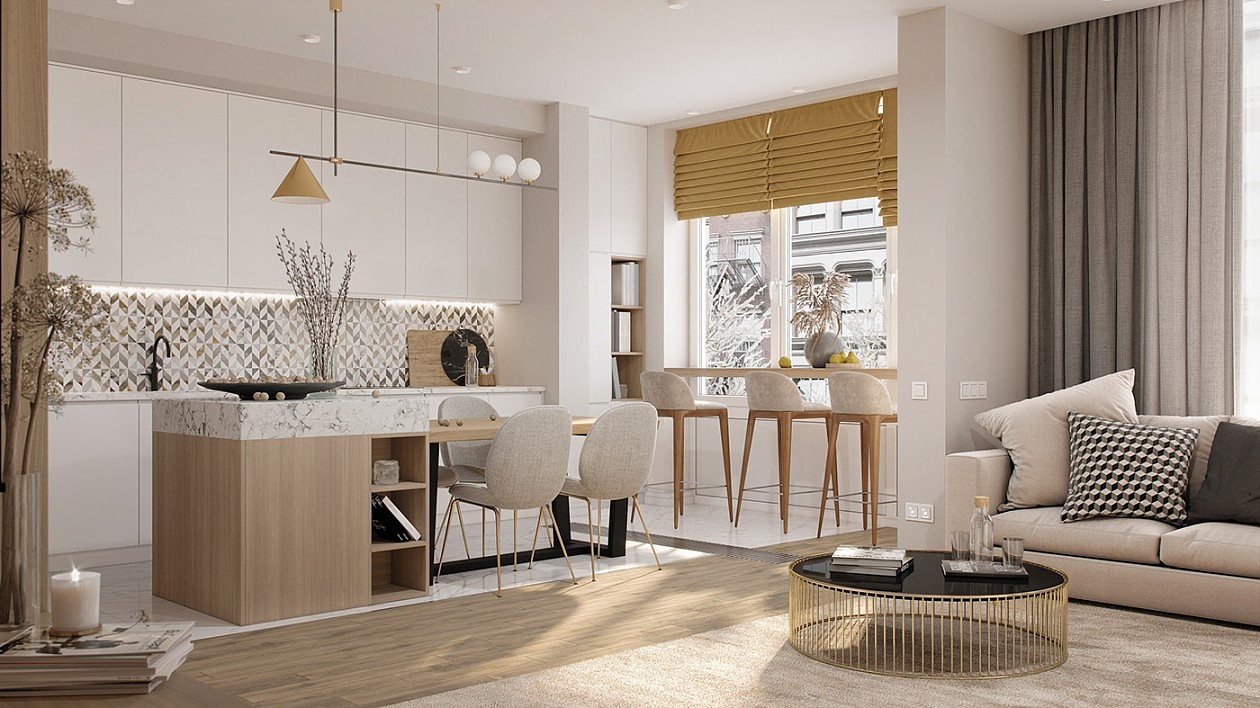 沈阳美寓天城75平木质温馨