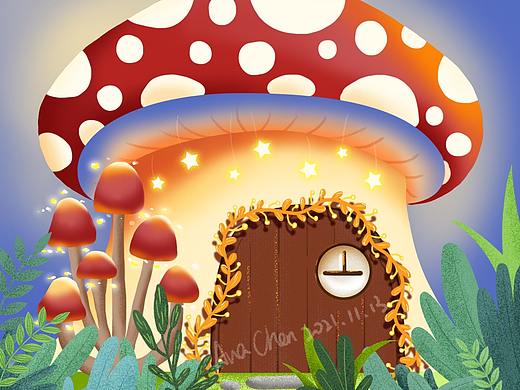 治愈系插画 | 蘑菇屋里种蘑菇🍄