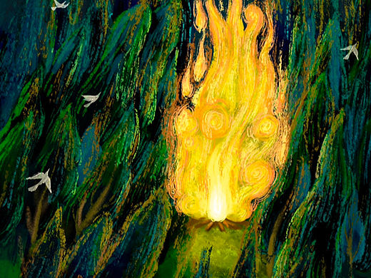 诗歌插画《烧毁记忆》