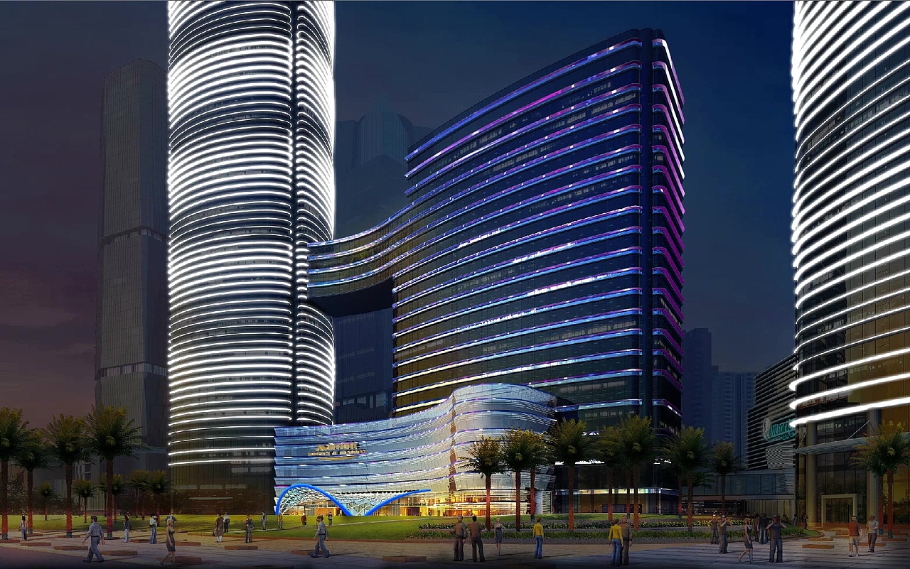 景观亮化效果图