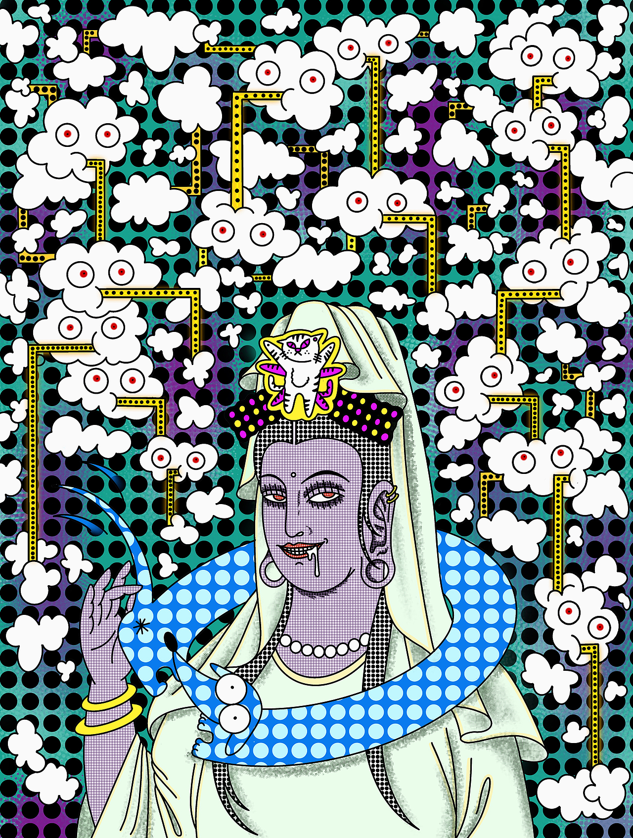 《菩萨保佑》（图ZMjcxOTIxNTEy） - 艺术插画 - 站酷设计师毛毛毛毛密密麻麻原创素材 - 站酷ZCOOL