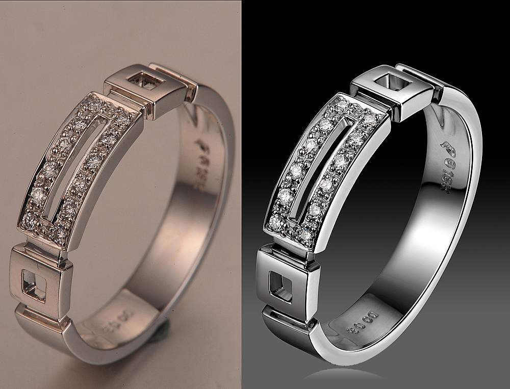 ps商业后期 钻石戒指 珍珠项链 珠宝修图