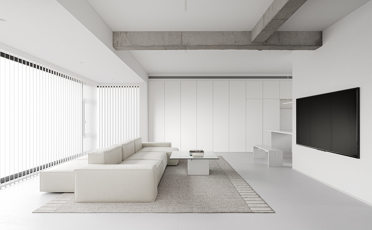 白色系家装效果图表现