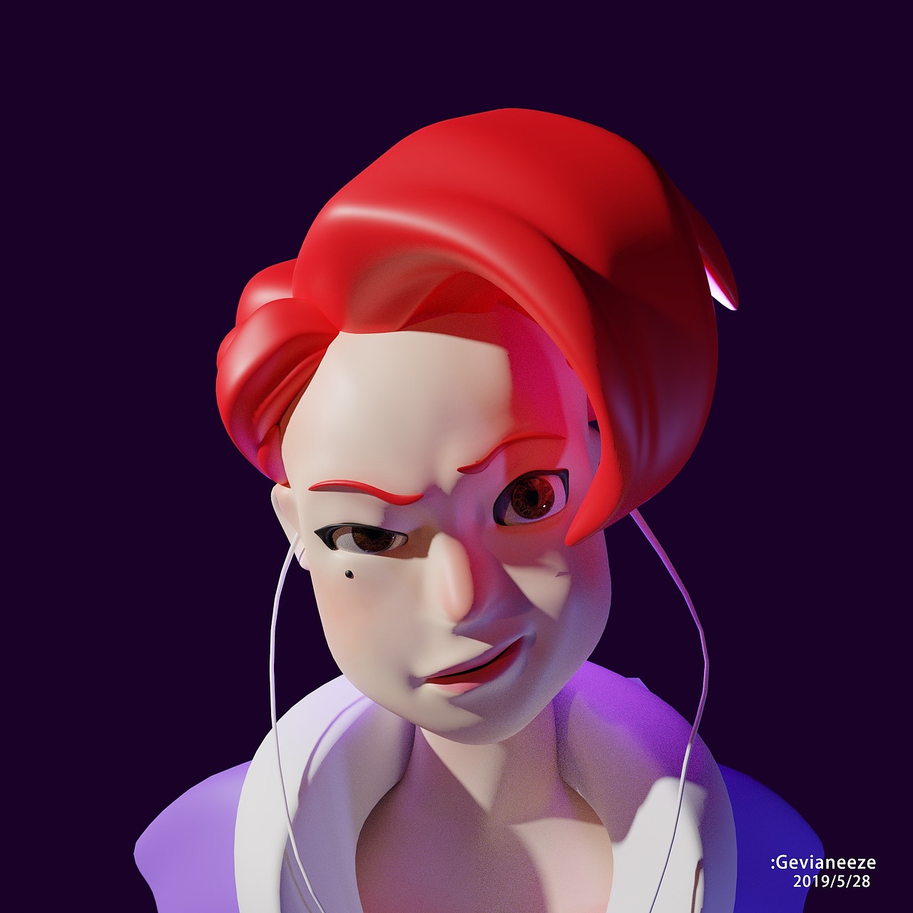 一个简单的小场景和两个人头练习