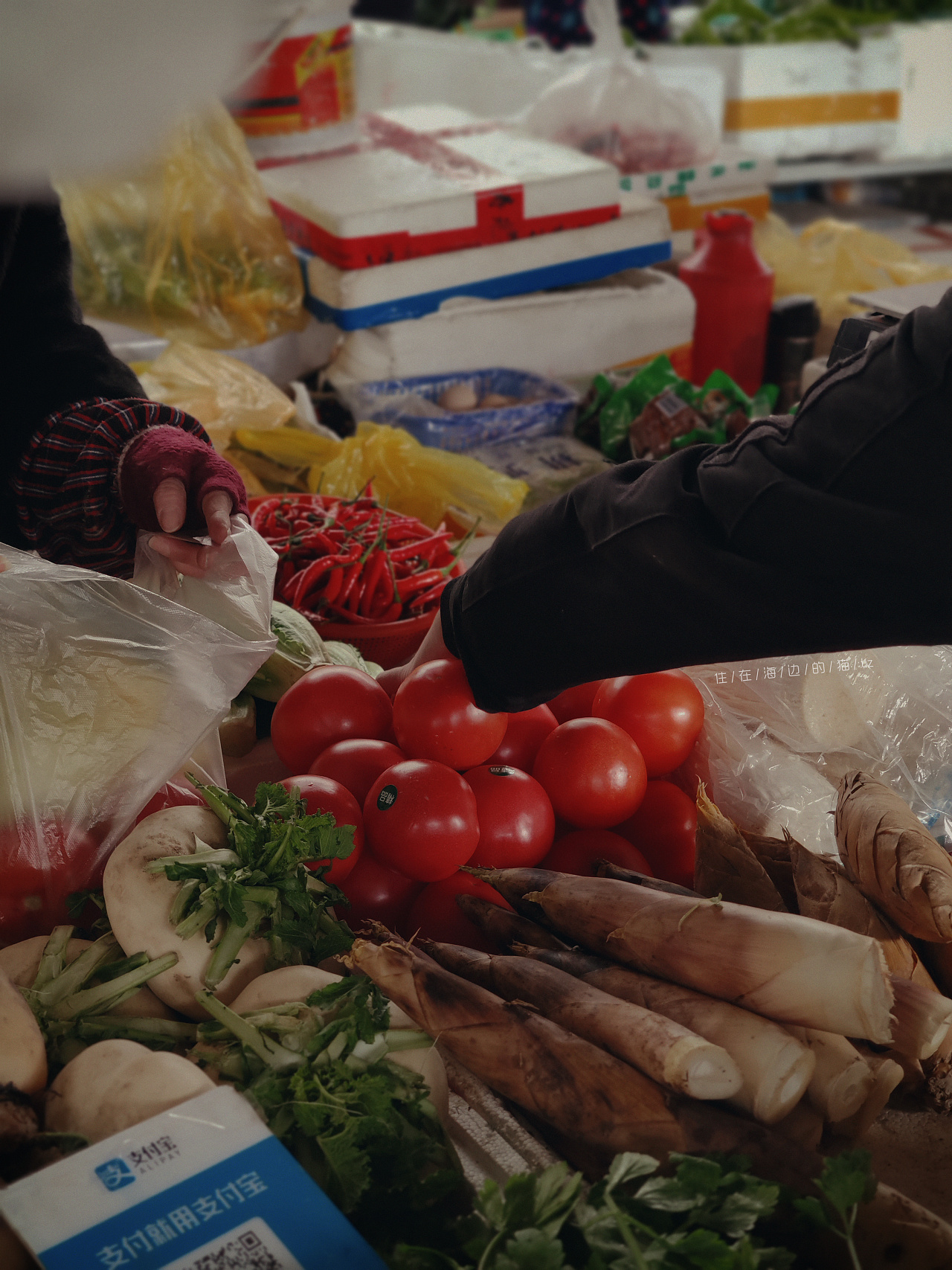 那天早上去逛菜市场 没想着拍照的 但是在