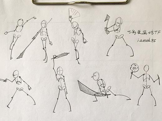 想画武打漫画镜头。先学会动作吧。