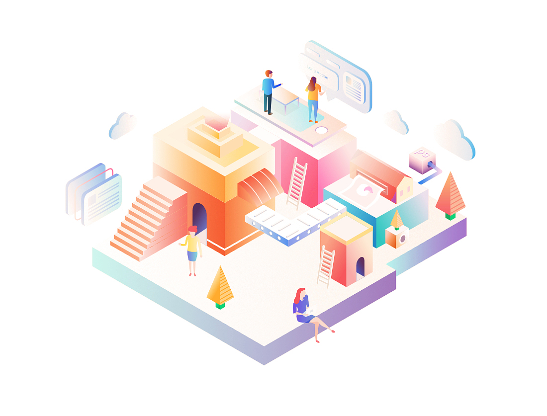 等轴测插画练习