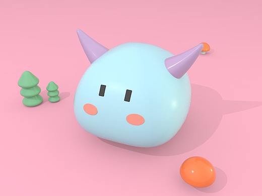 C4D做一个萌萌的表情包