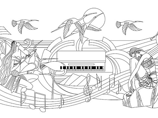 1年前谷子千茜00179空间-其他空间荷月廊桥铜浮雕设计稿2年前清华美院