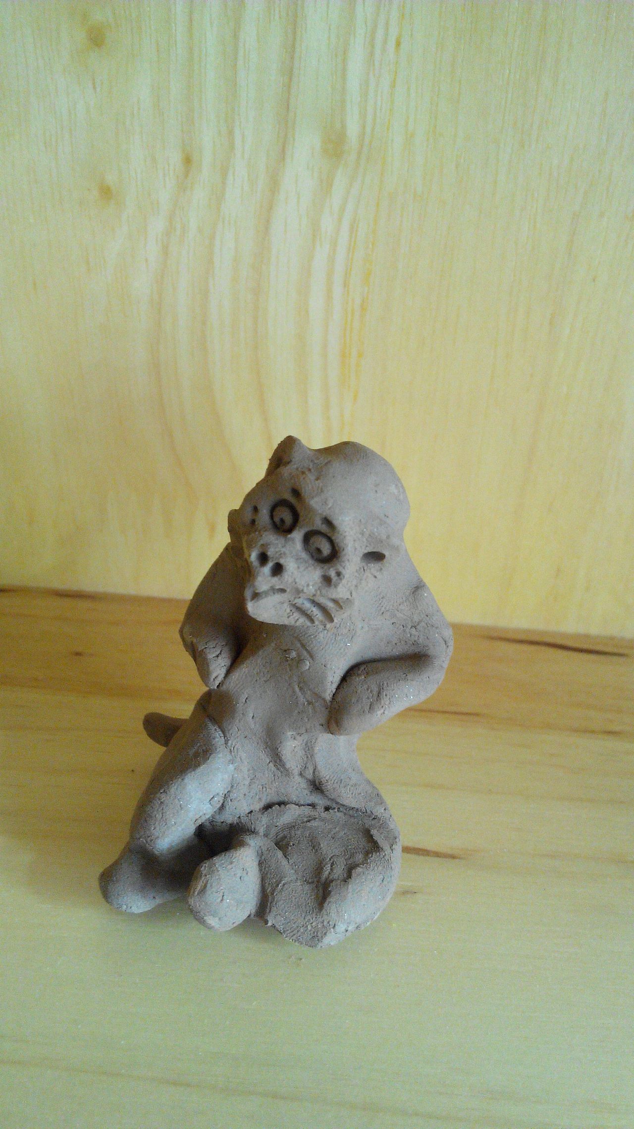 传统纯手捏泥猴塑新斋的潘纪坤