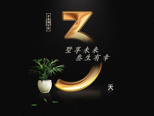 黑色质感倒计时海报