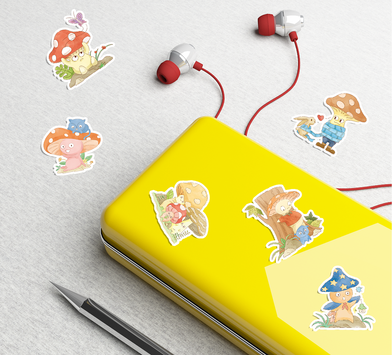 蘑菇精灵系列插画