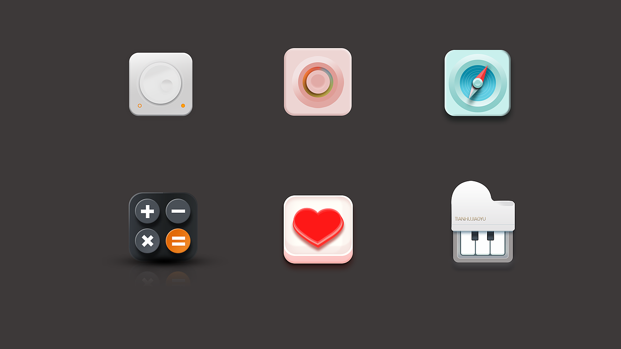 拟物风格图标_切如云烟最佳听众-站酷zcool