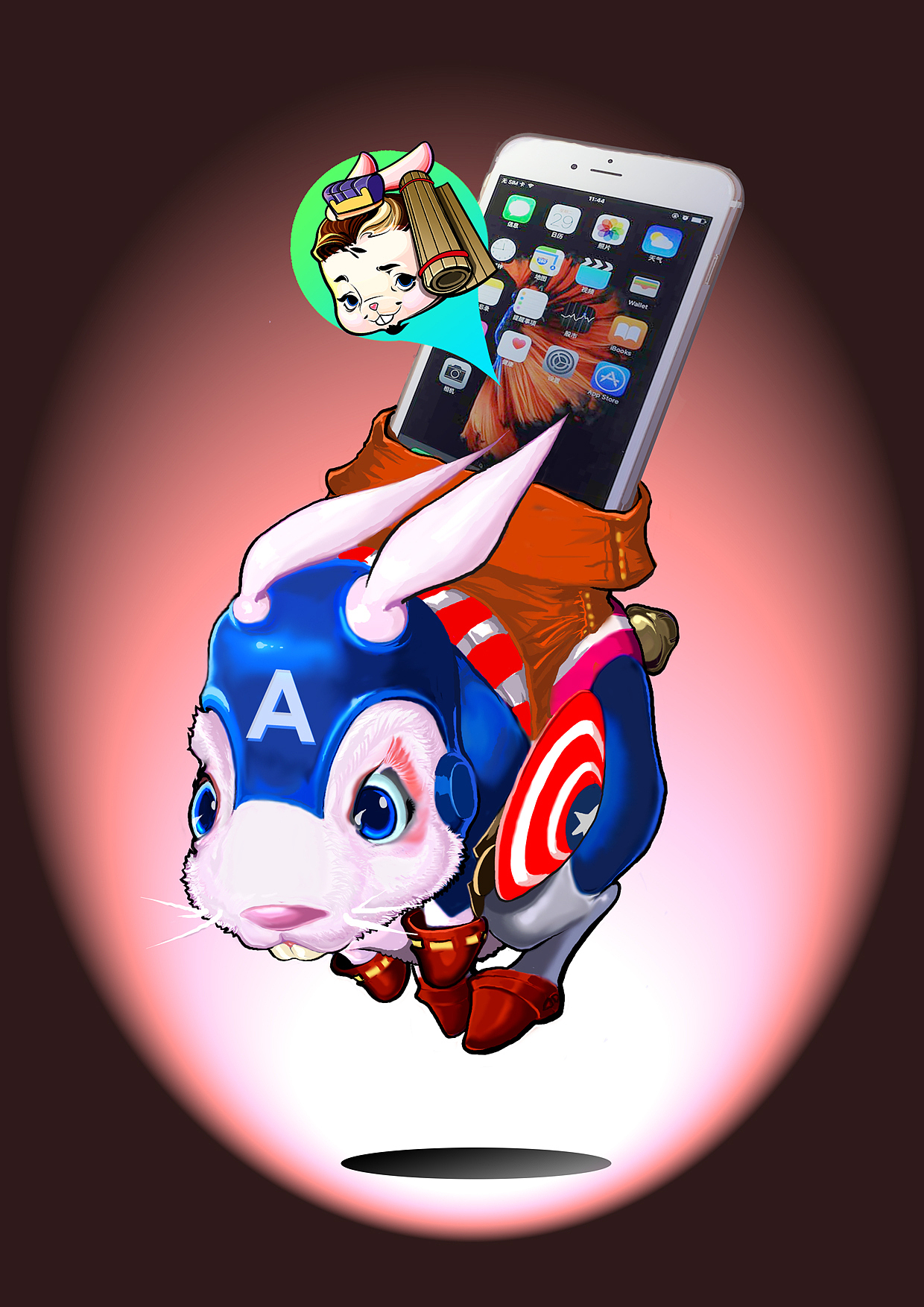 兔爷化身美国队长