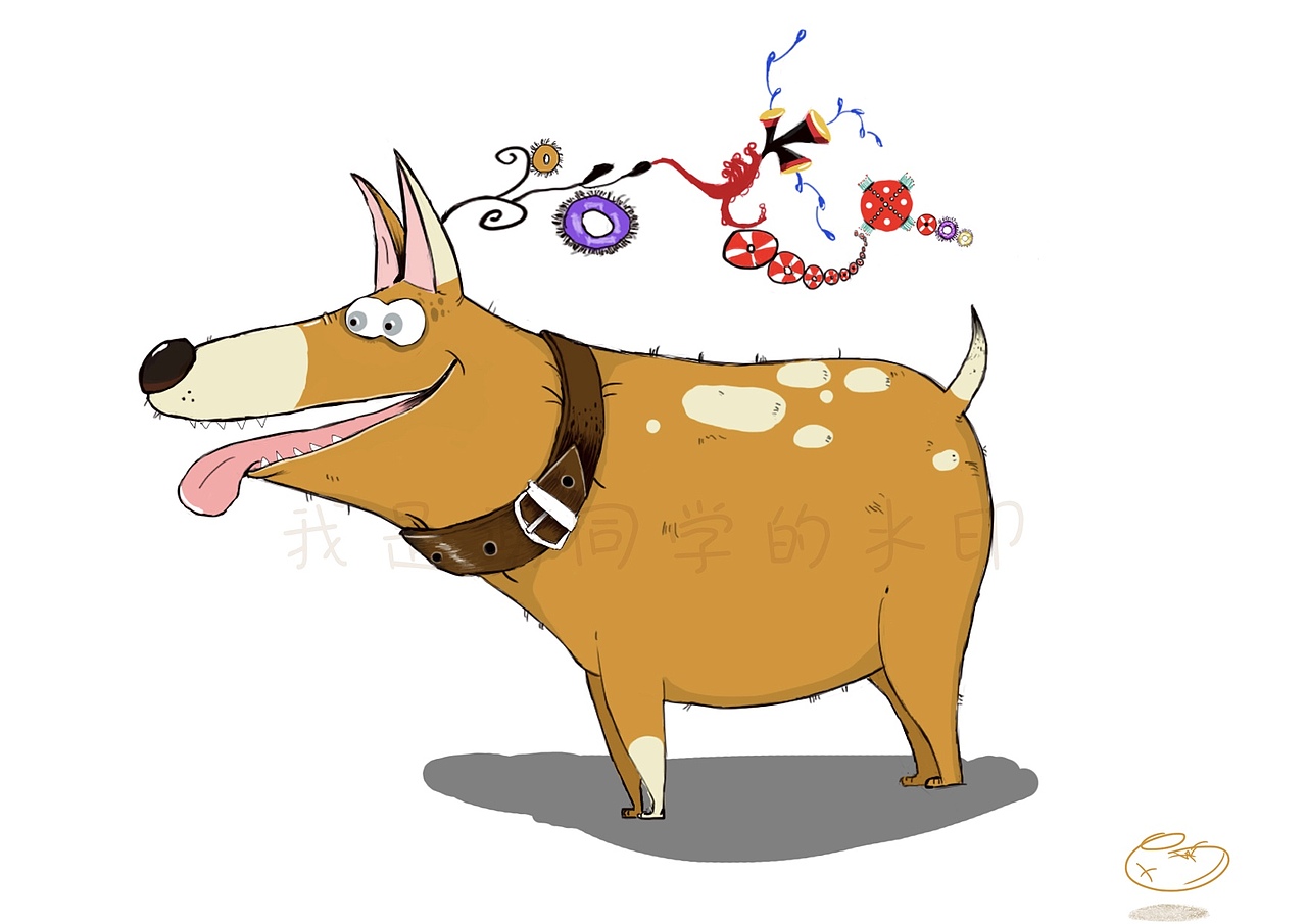 欢乐的狗子（图ZMTM0MDIzMzY4） - 儿童插画 - 站酷设计师谢X同学原创素材 - 站酷ZCOOL