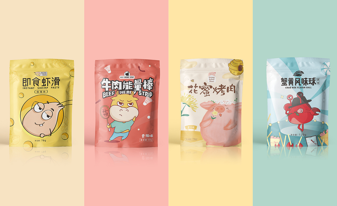 真美食品 卡通包装系列（图ZMjkzNDk1MzAw） - 包装 - 站酷设计师老树妖原创素材 - 站酷ZCOOL