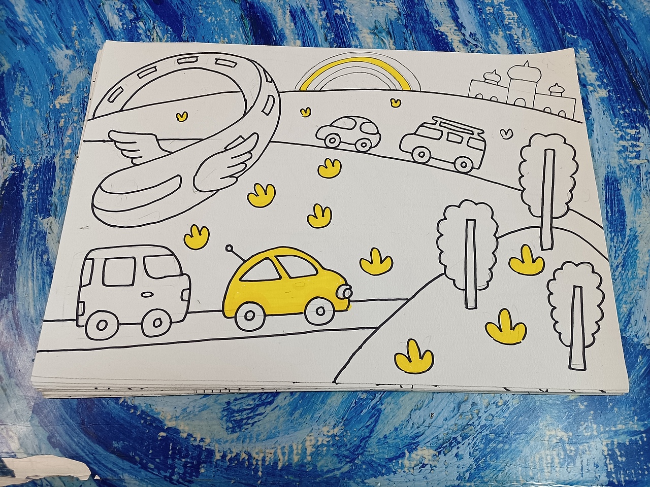 星光校园上色过程