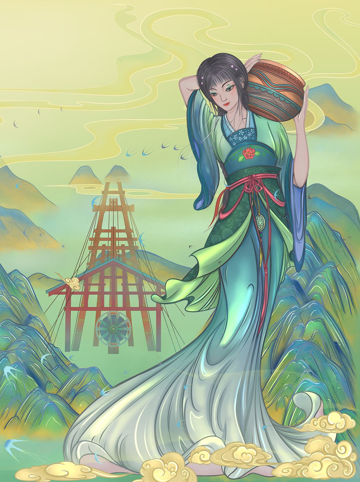万里长江千年盐都醉美自贡（图ZMzgwNDY0OTQw） - 商业插画 - 站酷设计师四夕宇辉原创素材 - 站酷ZCOOL