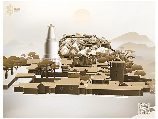 文殊菩萨访五台山大白塔