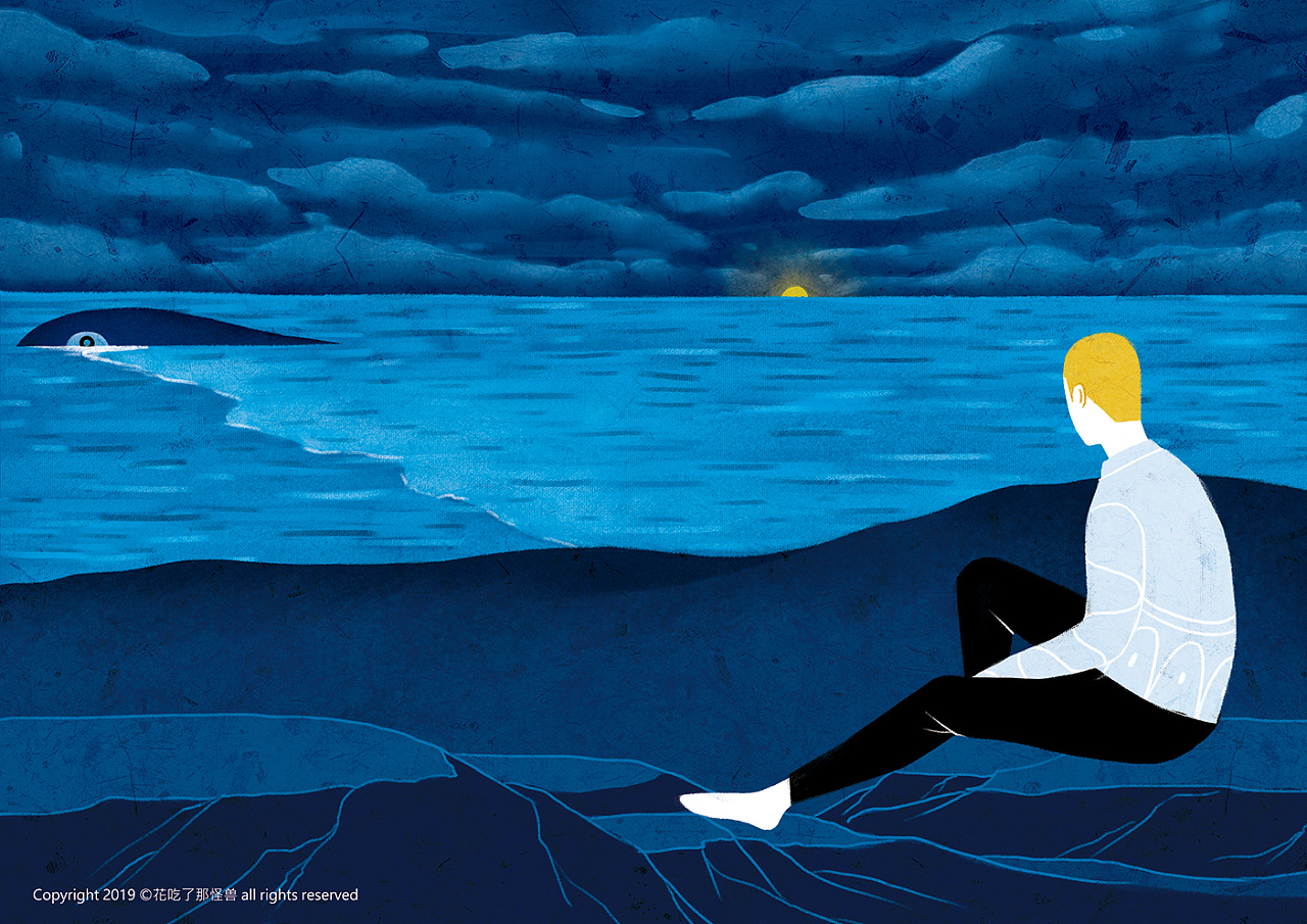 《成长路过孤独》系列7|插画|商业插画|花吃了那怪兽 - 原创作品