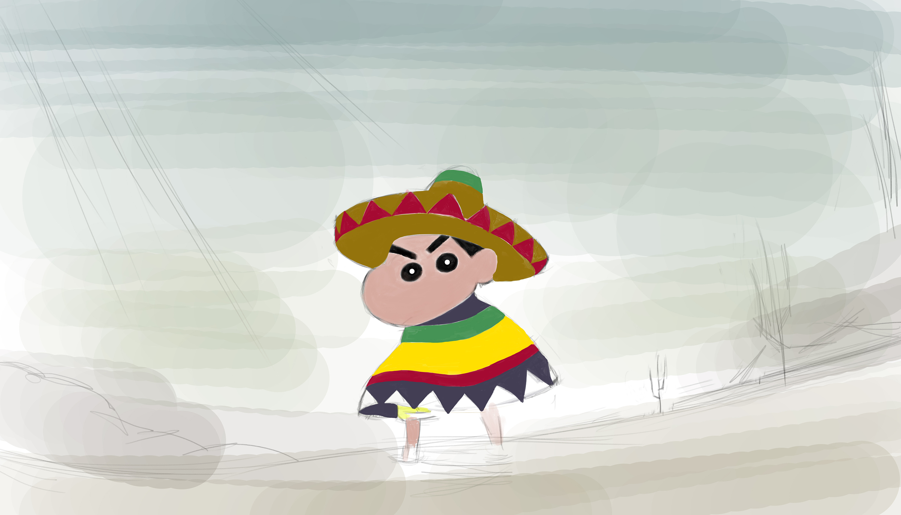 手绘-(蜡笔小新)