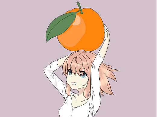吃个橘子吧（着色） 
