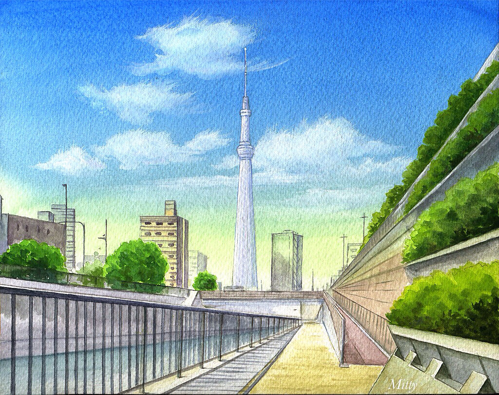 晴天塔  这样的风景如果走在路上都会驻足多看几眼~风景可以给你带来