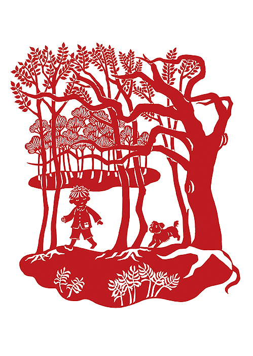 儿童图书插图 剪影剪纸 江南水乡 孩童（图ZNjY5NzUwNTY=） - 儿童插画 - 站酷设计师beth1210原创素材 - 站酷ZCOOL