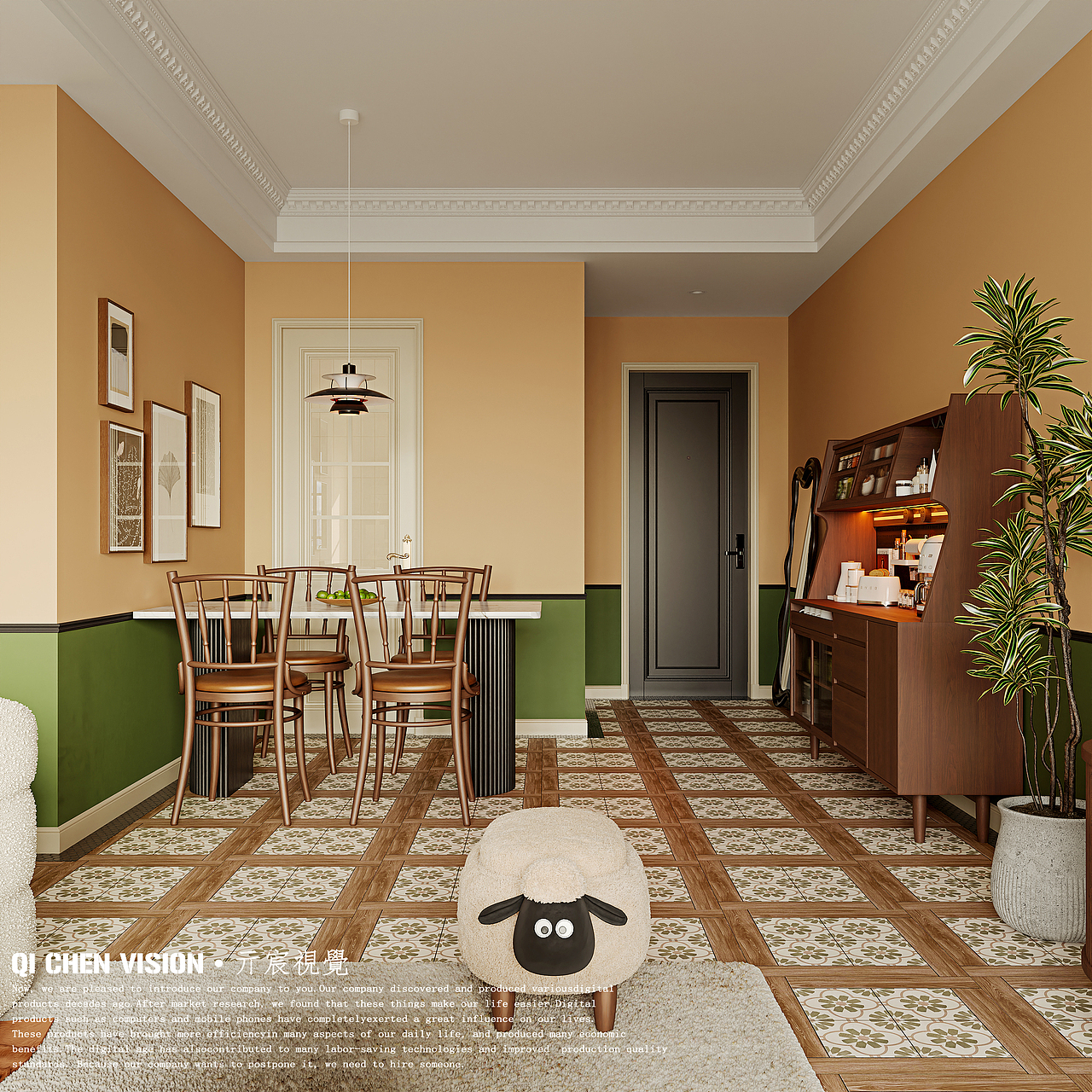 轻法 客餐厅（图ZMzU5MDg0NjIw） - 家装设计 - 站酷设计师亓宸视觉设计原创素材 - 站酷ZCOOL