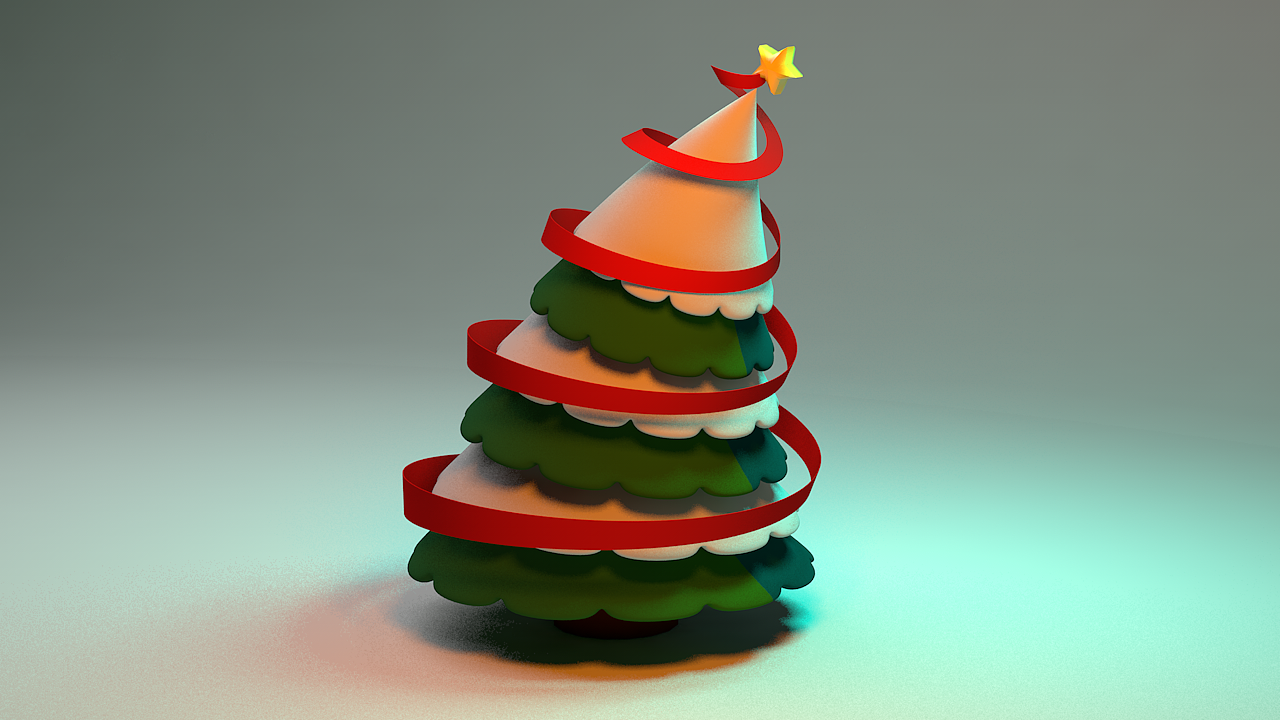 C4D建模-圣诞树