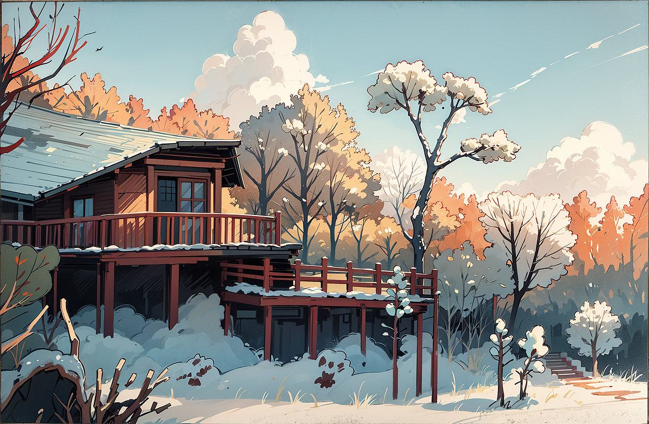 公园一角（图ZMzY2MDM4MDY0） - 艺术插画 - 站酷设计师智绘素材库原创素材 - 站酷ZCOOL