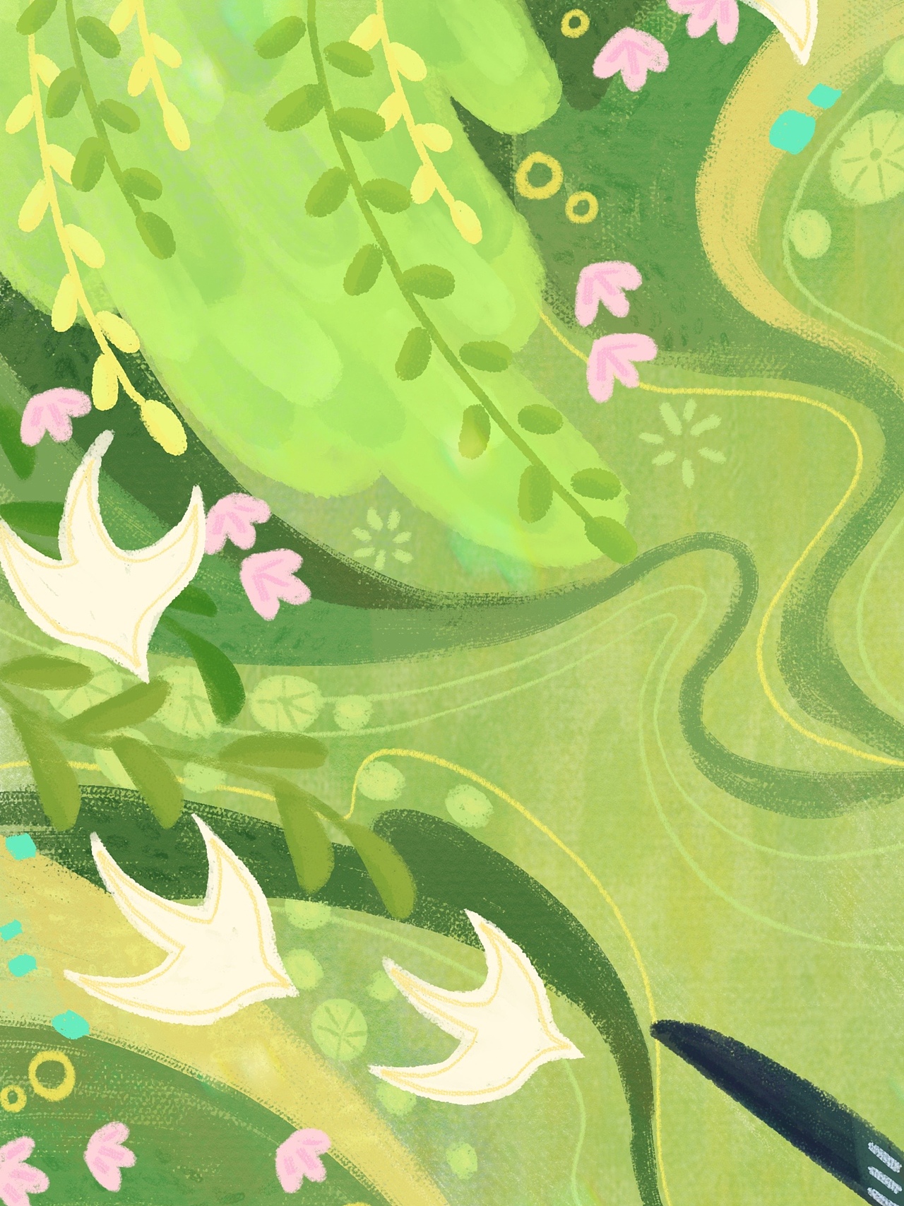 冬雪初融，春草初生 | 儿童插画（图ZMzMxOTAyMjE2） - 儿童插画 - 站酷设计师大龙_Dalong原创素材 - 站酷ZCOOL