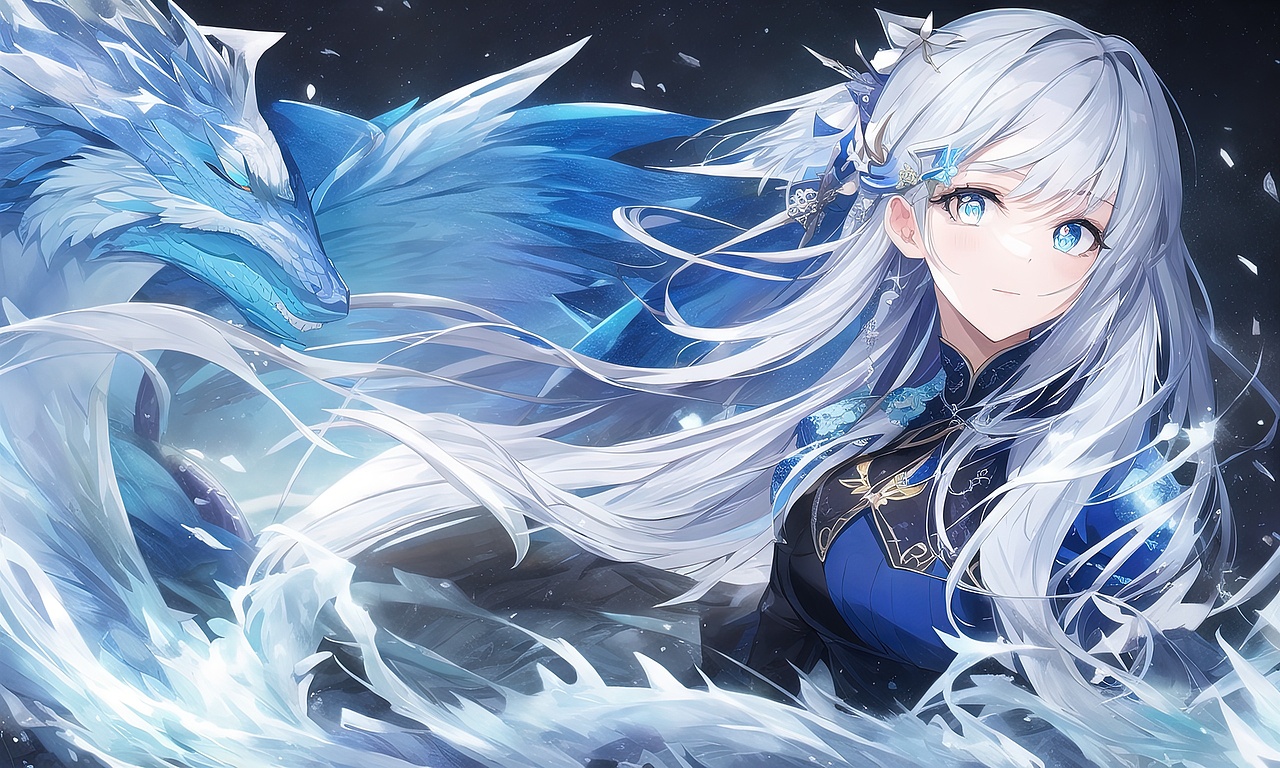 【喵酱ai绘图】冰霜龙娘_是喵酱鸭-站酷zcool