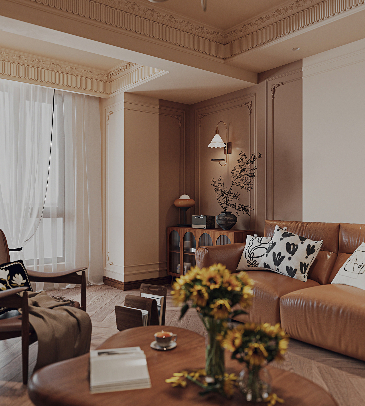 焦糖色法式中古