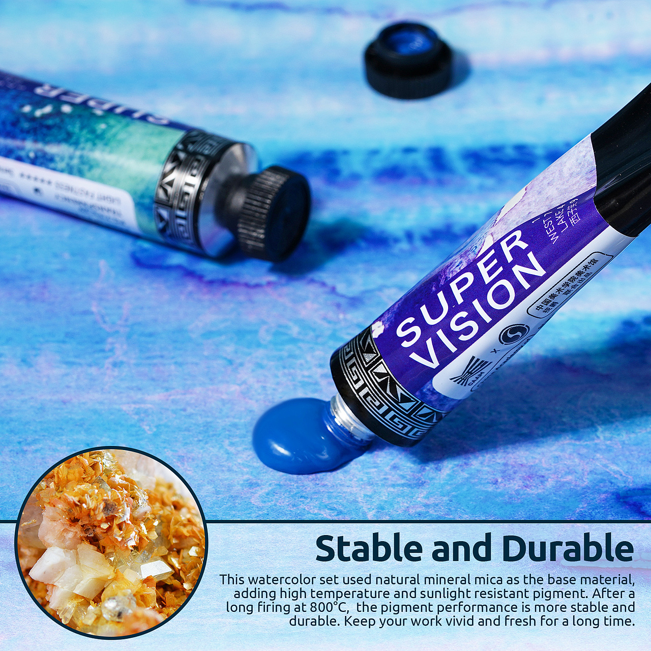 跨境电商 - 分层管状水彩颜料拍摄