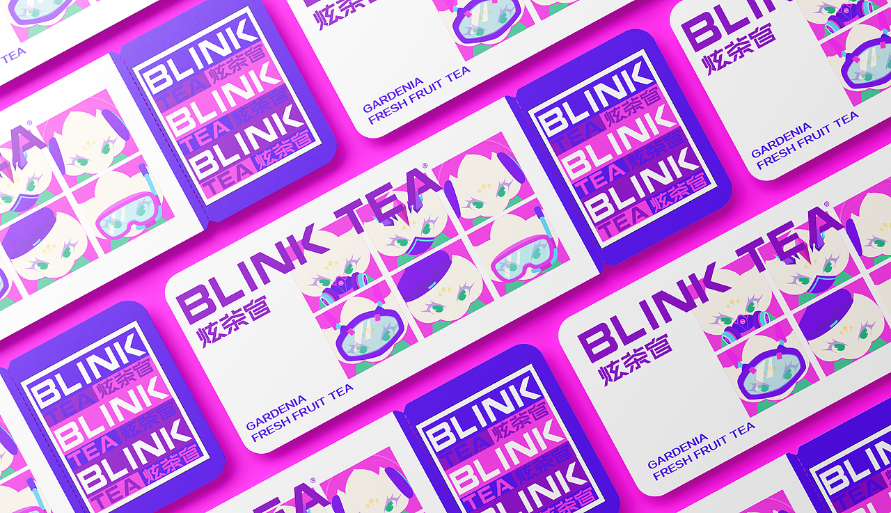 赛博朋克-栀子鲜果茶-blink tea品牌设计（图ZMzY0NDc0NzA0） - 品牌 - 站酷设计师一步之内原创素材 - 站酷ZCOOL