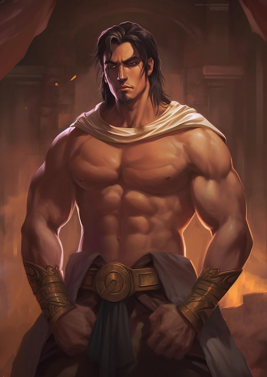 动漫帅哥 欧风 肌肉男 AI+板绘创作 请勿商用