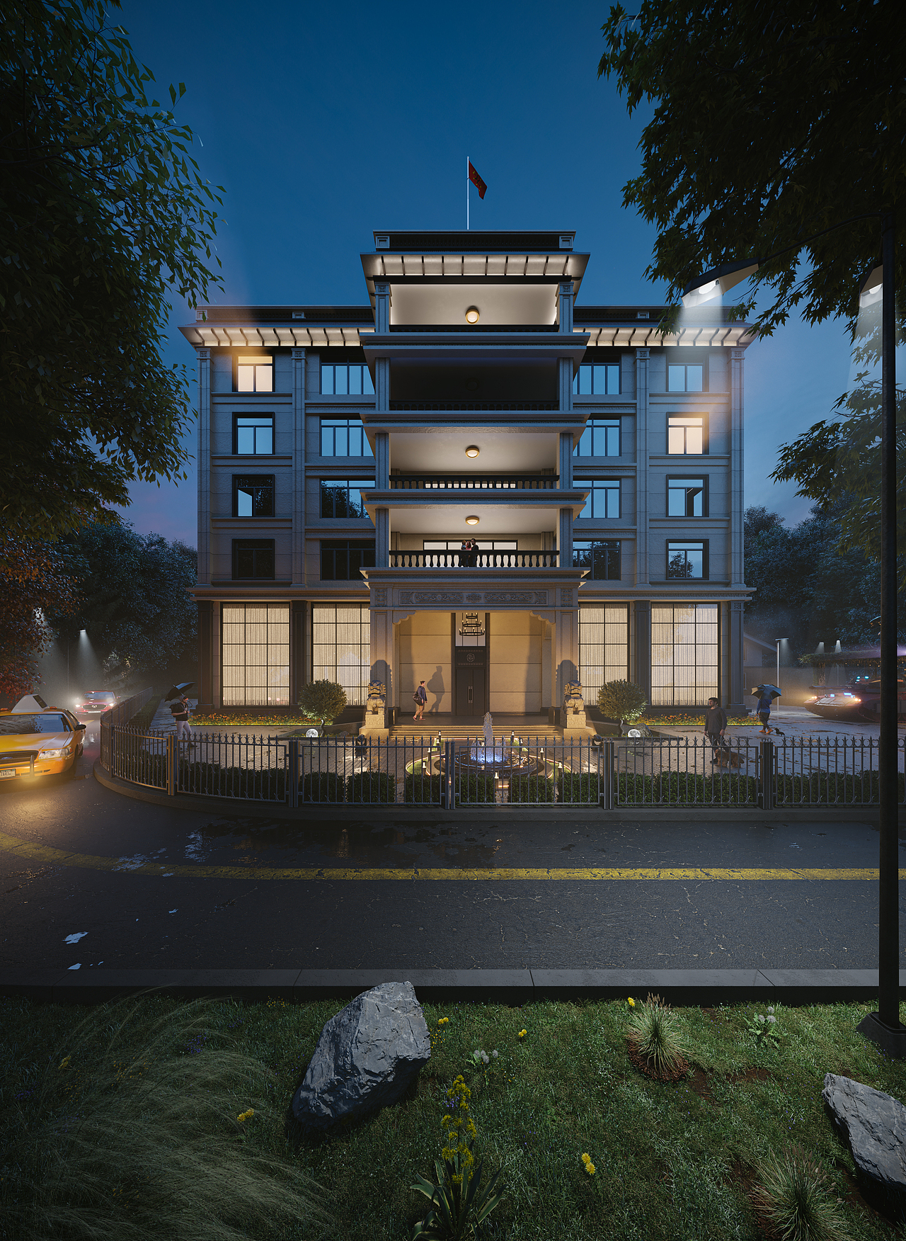 别墅外观 庭院 院子设计（图ZMzQzOTYwNjE2） - 家装设计 - 站酷设计师痞老蟹原创素材 - 站酷ZCOOL