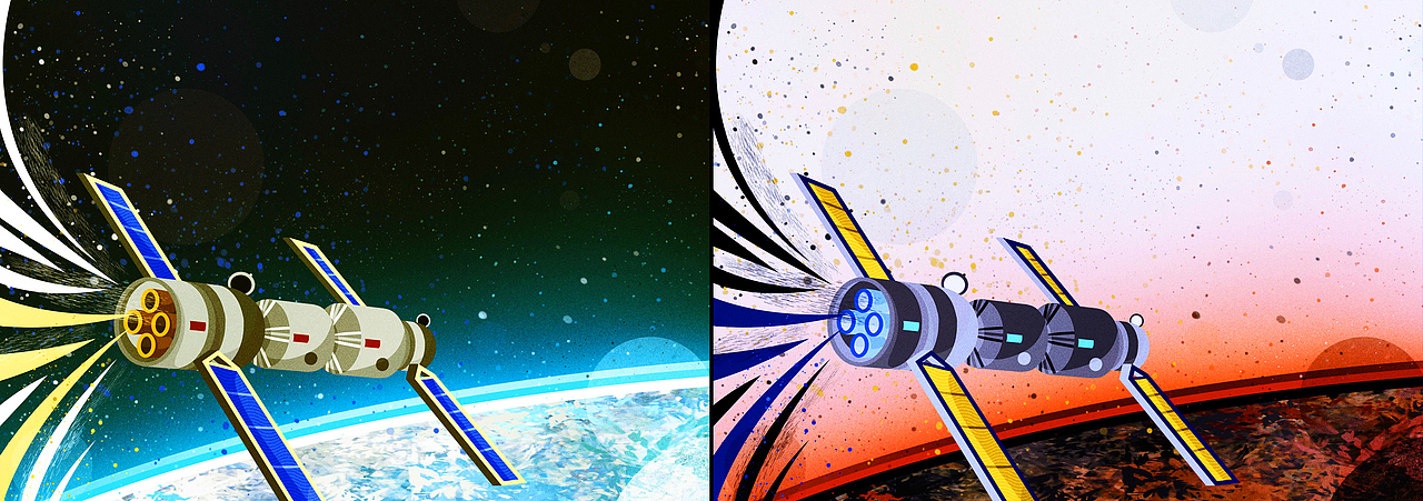 风景图 | 航天九图（图ZMzA1MzIxODA0） - 商业插画 - 站酷设计师aaaamieya原创素材 - 站酷ZCOOL
