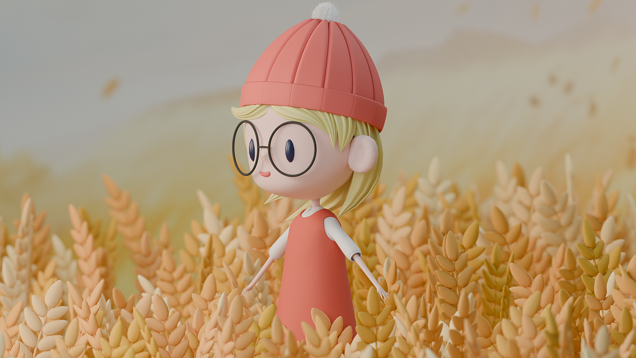 麦田里的小女孩