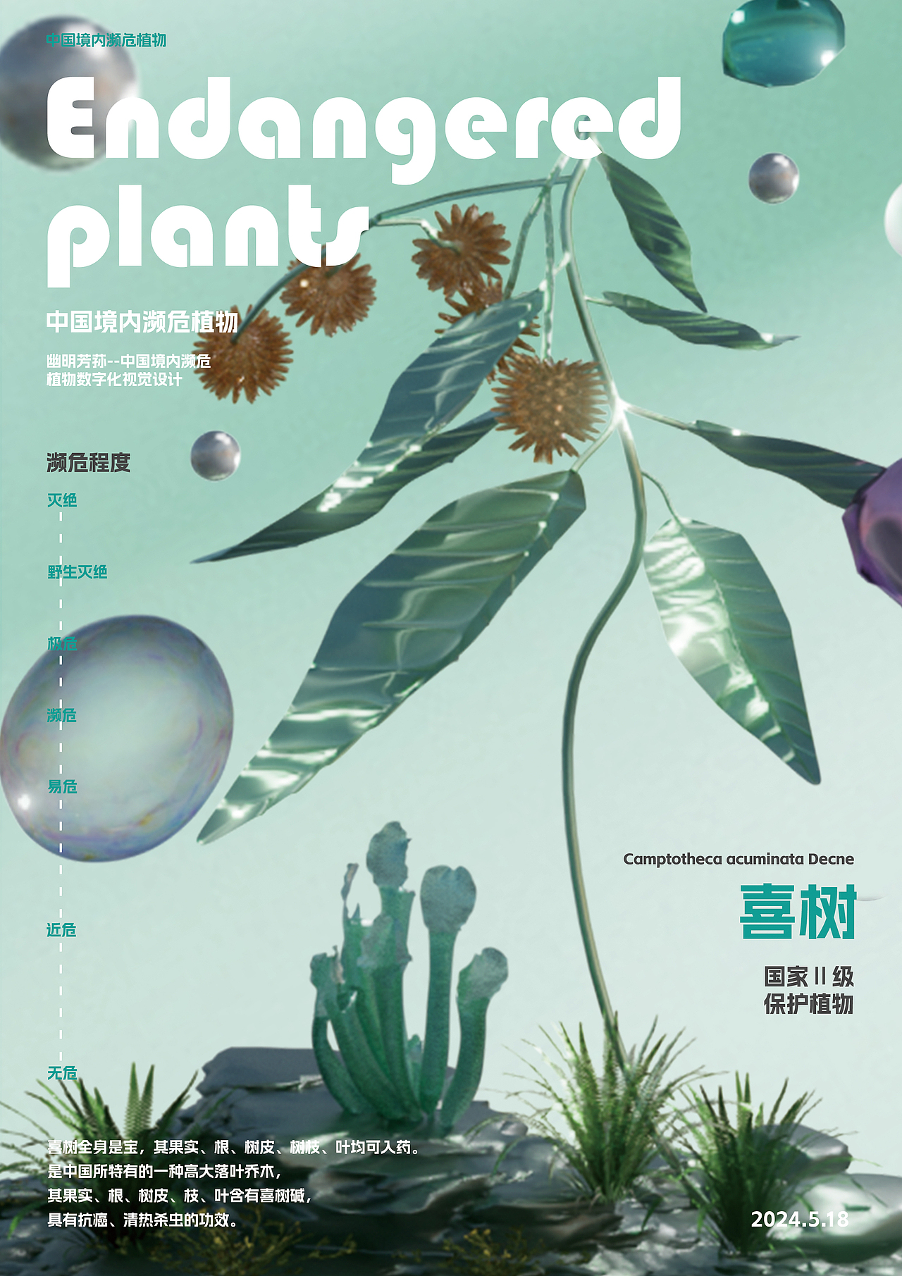 幽明芳荪——中国境内濒危植物数字化视觉形象设计