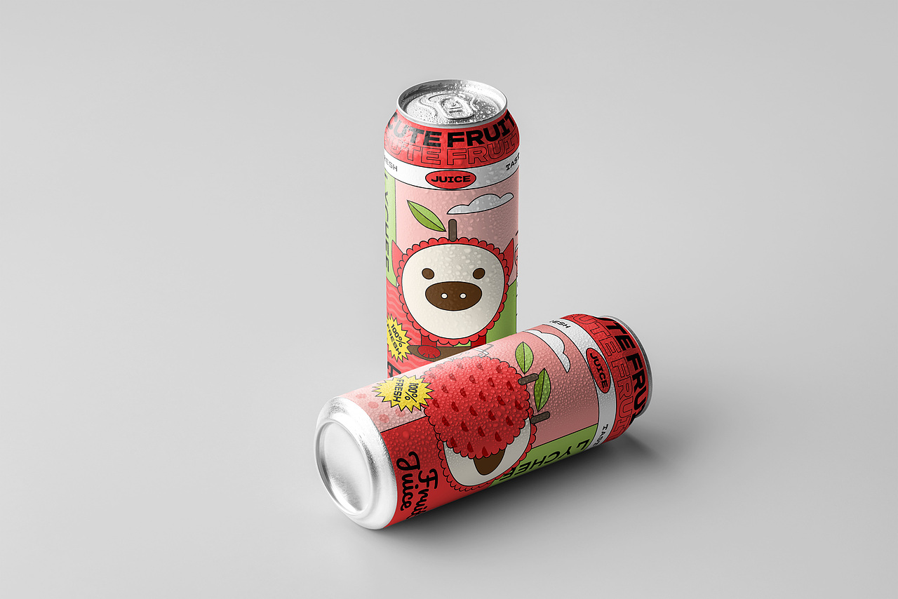 快消品水果饮料易拉罐包装插画（图ZMjk3MzIwMzk2） - 包装 - 站酷设计师软软设计原创素材 - 站酷ZCOOL