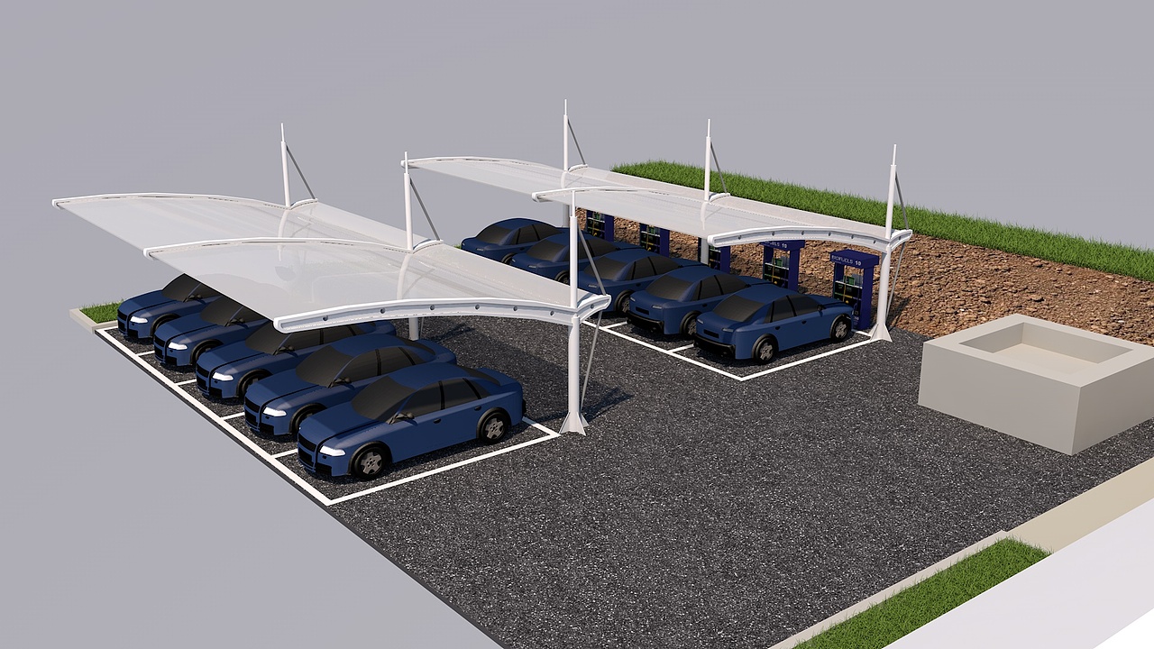 楚能项目停车棚（图ZMzQxMjYzODk2） - 建筑/空间 - 站酷设计师宜昌阿东原创素材 - 站酷ZCOOL