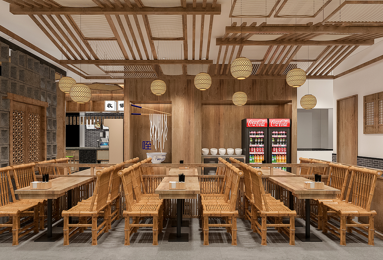 『泰国』80㎡原木风面馆设计