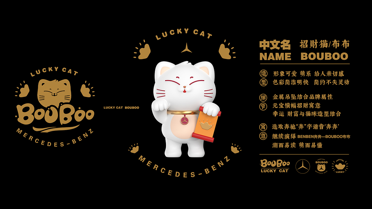 奔驰金融  招财猫 IP设计 盲盒设计