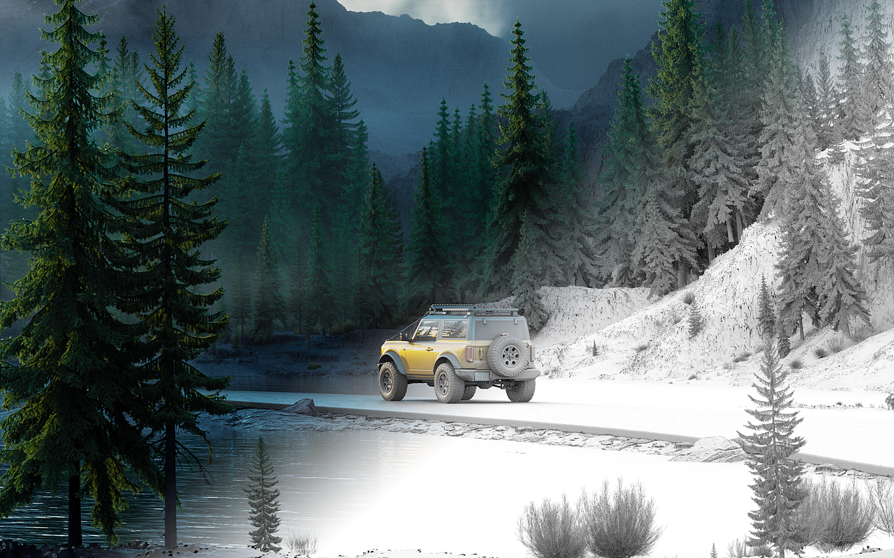Ford Bronco CGI 福特烈马 硬派SUV 户外场景渲染(图ZMzQxNzgzNjk2) - 机械/交通 - 站酷设计师程弎益原创素材 - 站酷ZCOOL
