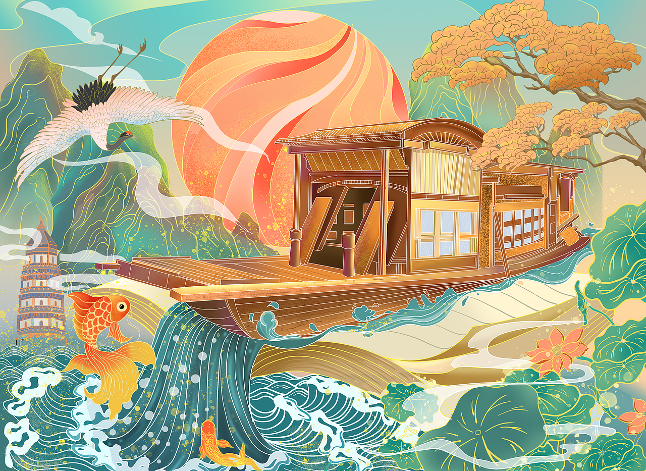 始于紅船興，決勝號角響（圖ZMzQ3MDUxMDky） - 藝術(shù)插畫 - 站酷設(shè)計師忻喜原創(chuàng)素材 - 站酷ZCOOL