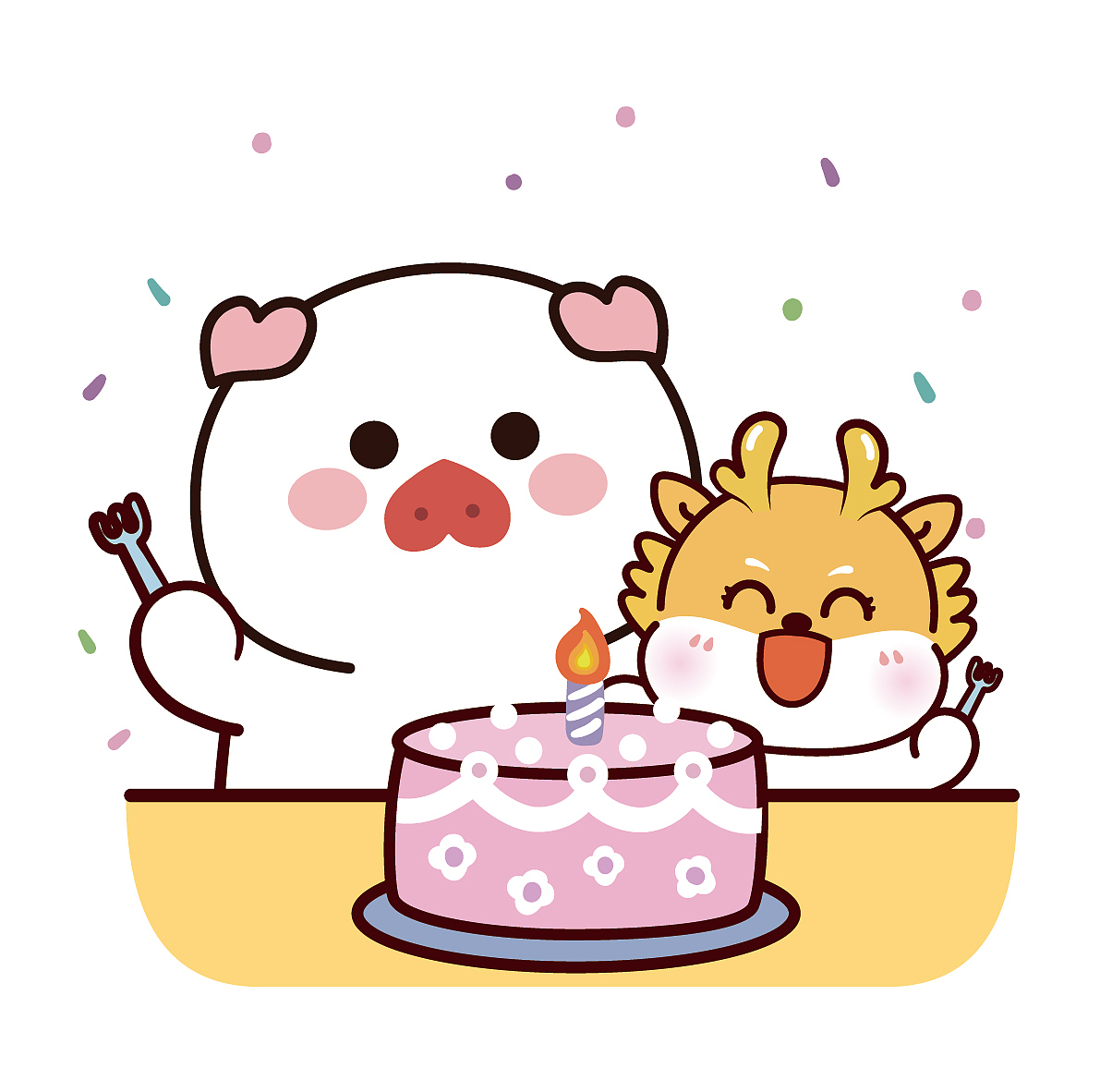 萌萌星球生日快乐 祝你生日快乐（图ZMzY3NTUzNDk2） - 商业插画 - 站酷设计师阿茹生肖IP原创素材 - 站酷ZCOOL