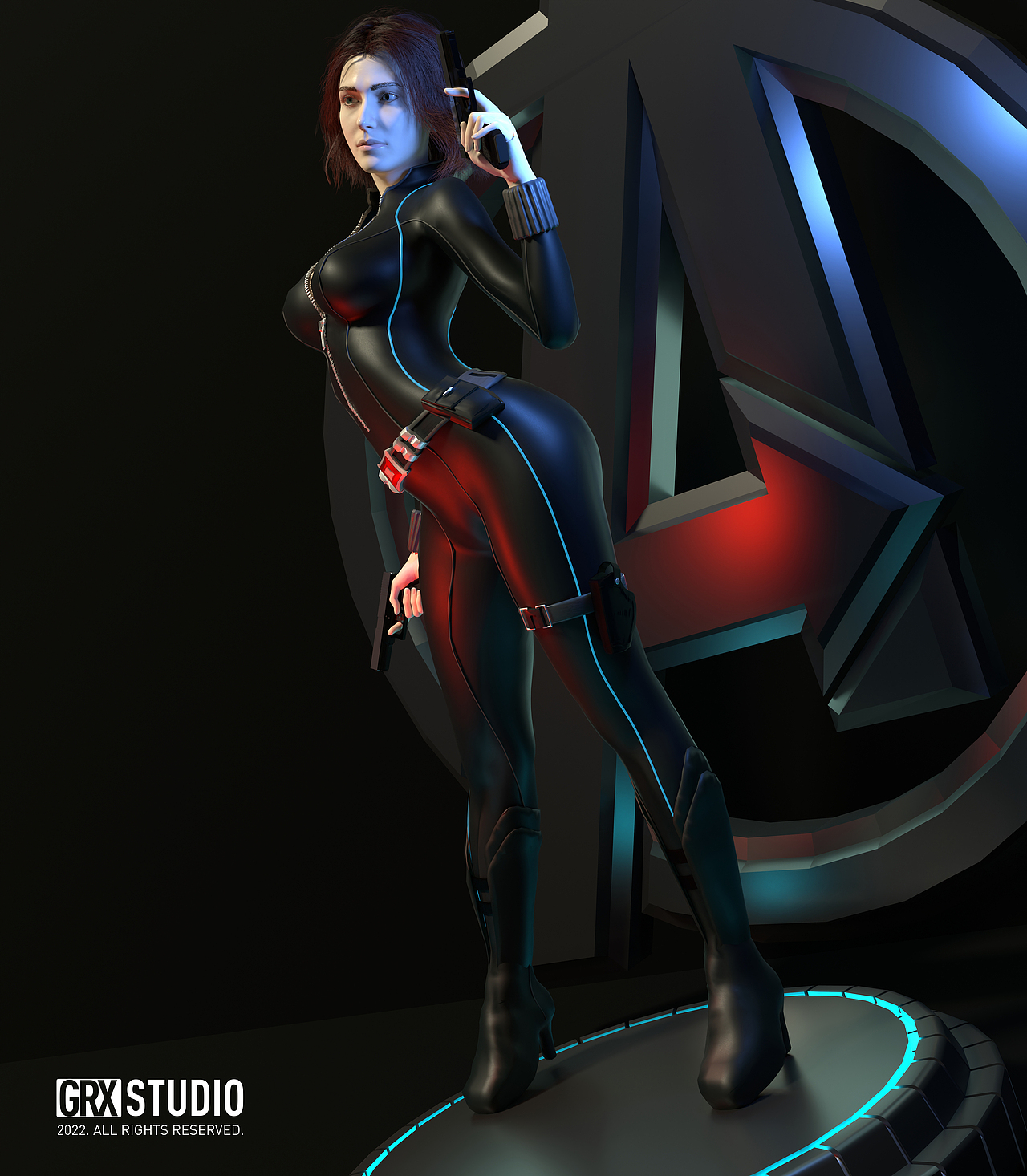 3D建模人物—黑寡妇